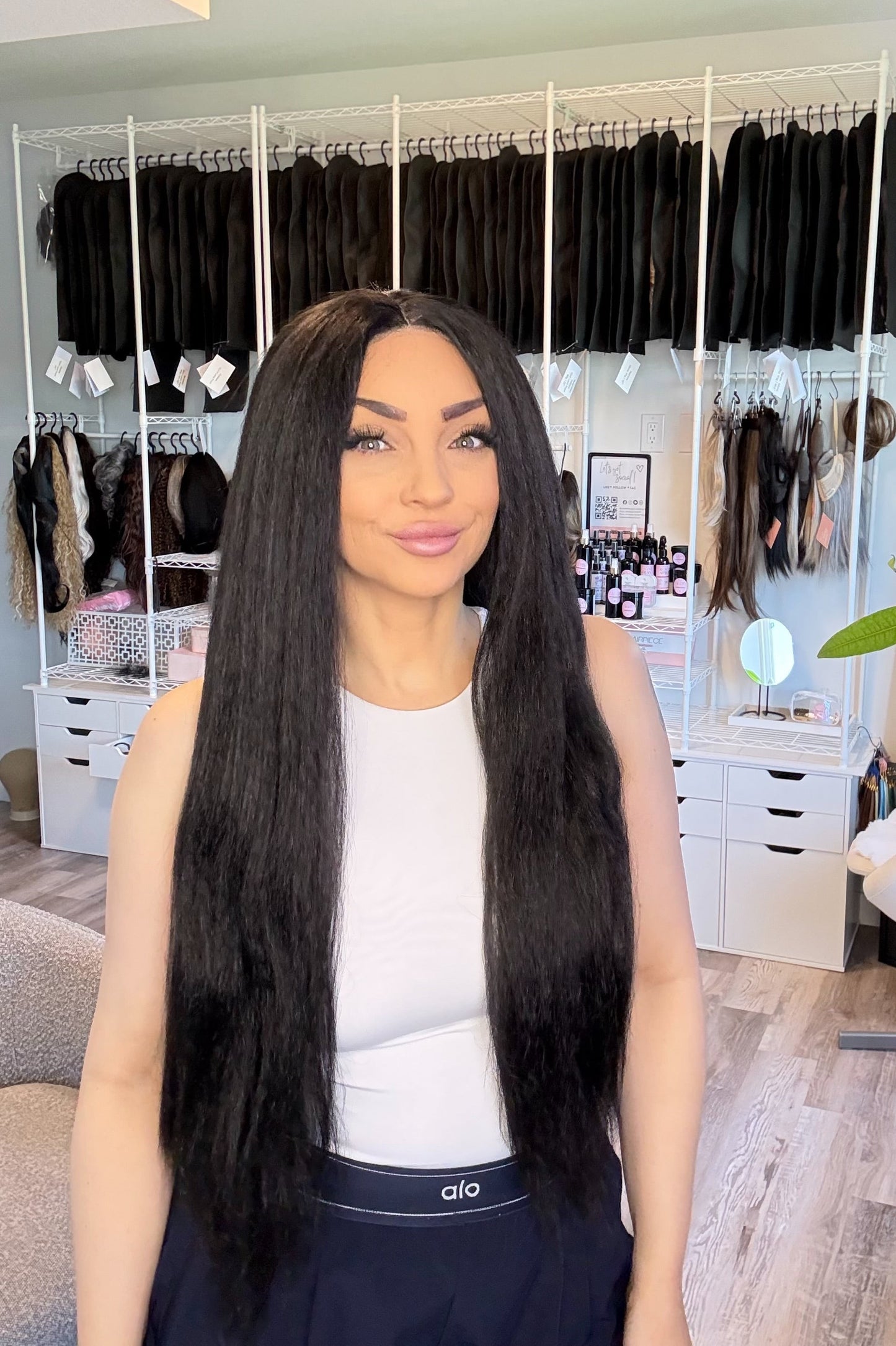 Jade | Kinky Yaki T-Part Wig | 32” | Full Density