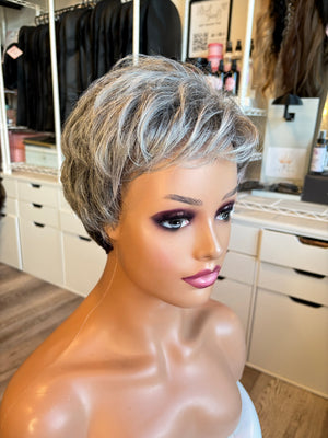 Gabor Short Grey & Black Wig | The Wig Vault