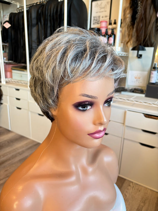 Gabor Short Grey & Black Wig | The Wig Vault