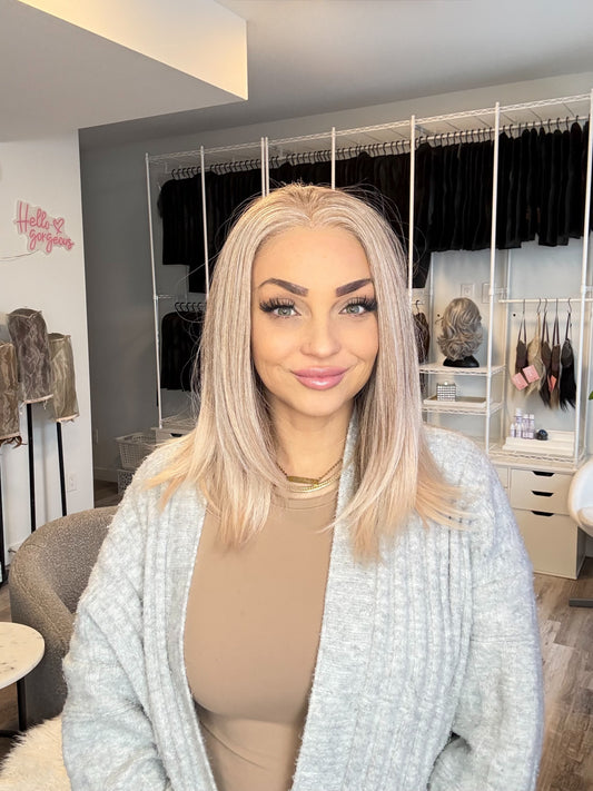 Jessie– 13x6 Lace Front Wig | 18” | Cool Beige Ash Blonde