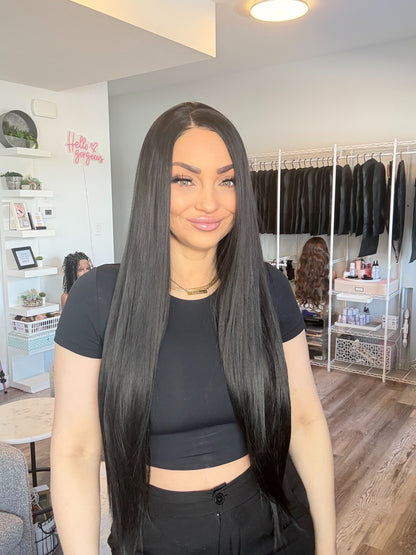 Noir Silk – Full Lace | 32” | Jet Black Silk Straight