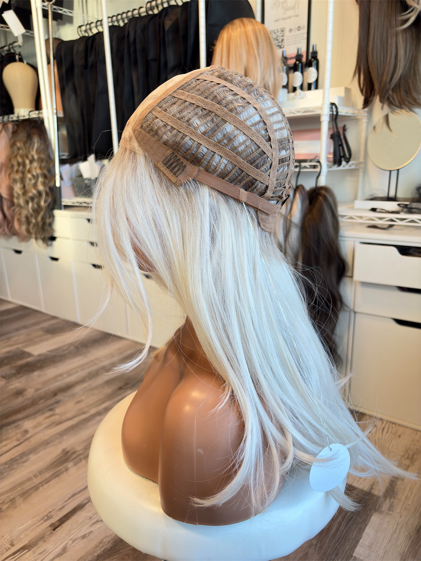 Ivory – Monofilament Wig | 20” | Platinum Blonde