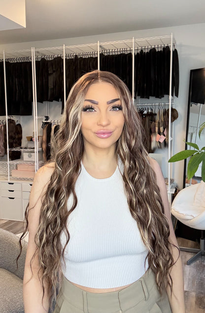 Maple Sugar | 13×3 Transparent French Lace Wig | 31” | Heat Safe Synthetic