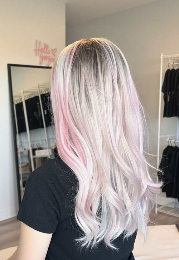 Blonde & Pink Lace Front Wig