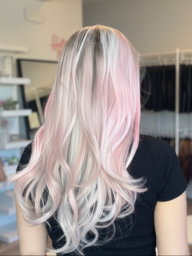 Blonde & Pink Lace Front Wig