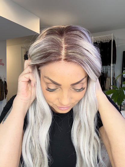 Mellissa - 13x6 Lace Front Wig | 28” | Rooted Cool Blonde Blend