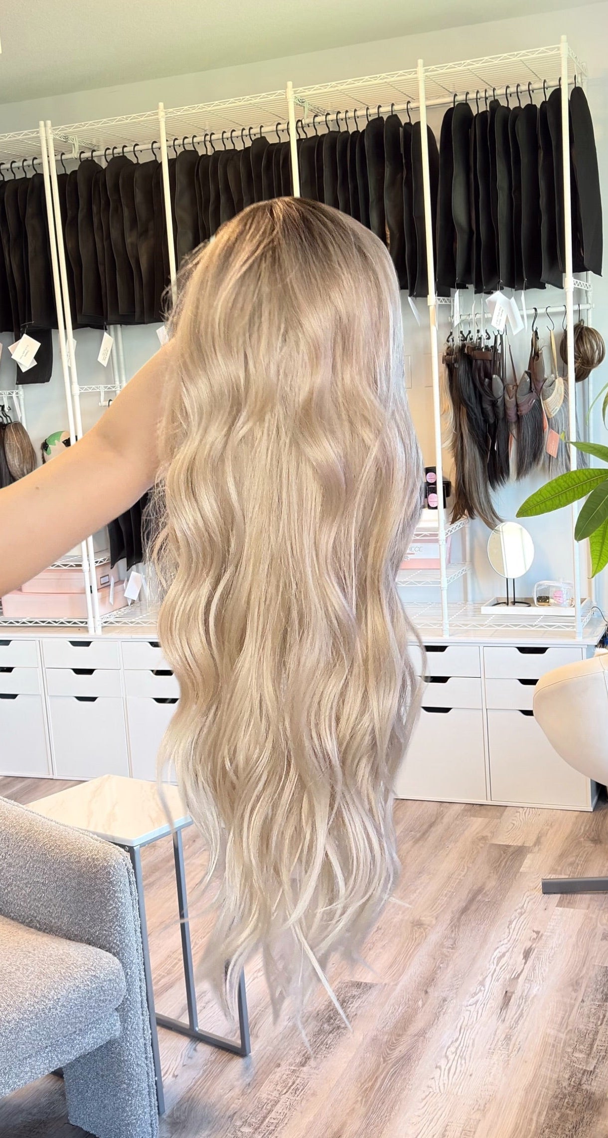 Carmal | 13×6 Transparent French Lace Wig | 32” | Heat Safe Synthetic Fibres