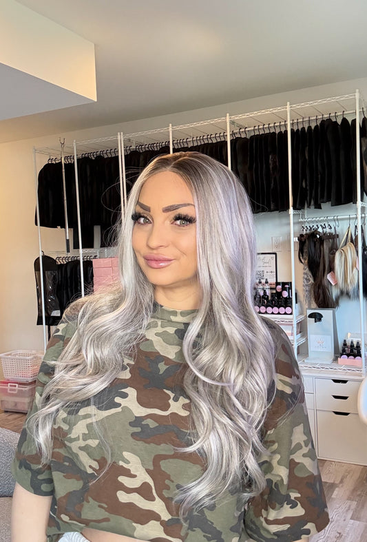Rogue | Ash Blonde Rooted 13×4 Lace Front Wig