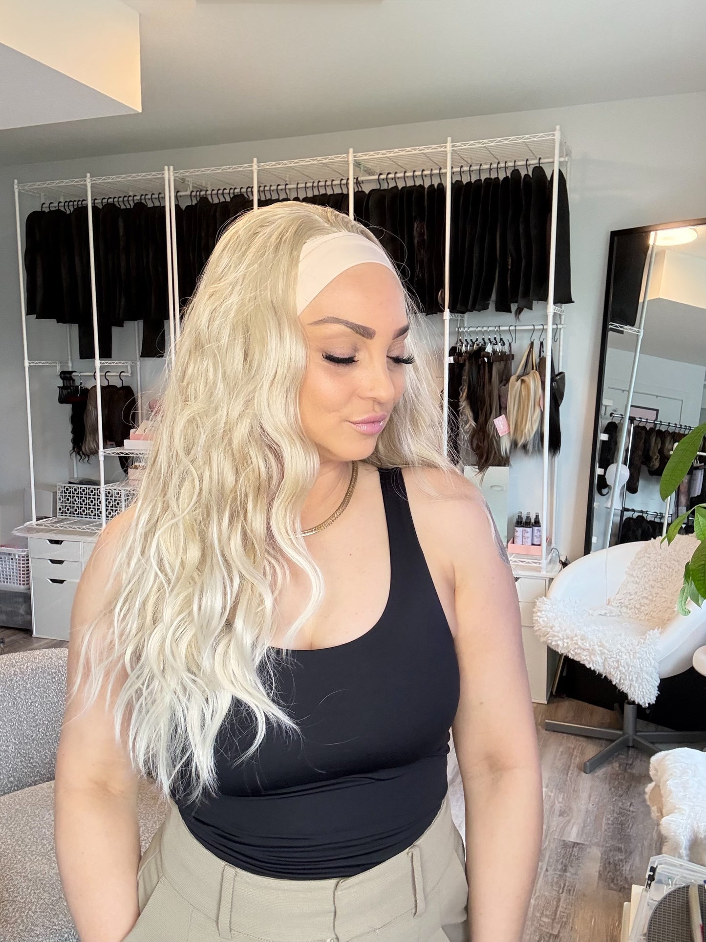Lucy Headband Wig | Heat-Safe Synthetic | Wig Spa Canada