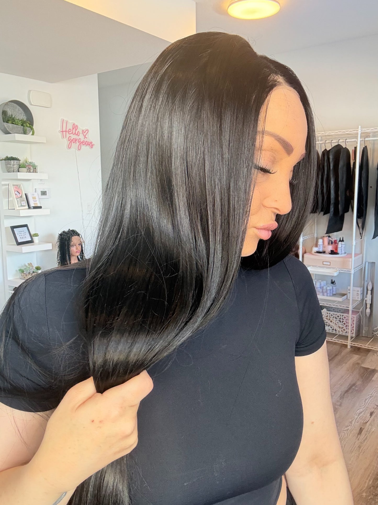 Noir Silk – Full Lace | 32” | Jet Black Silk Straight