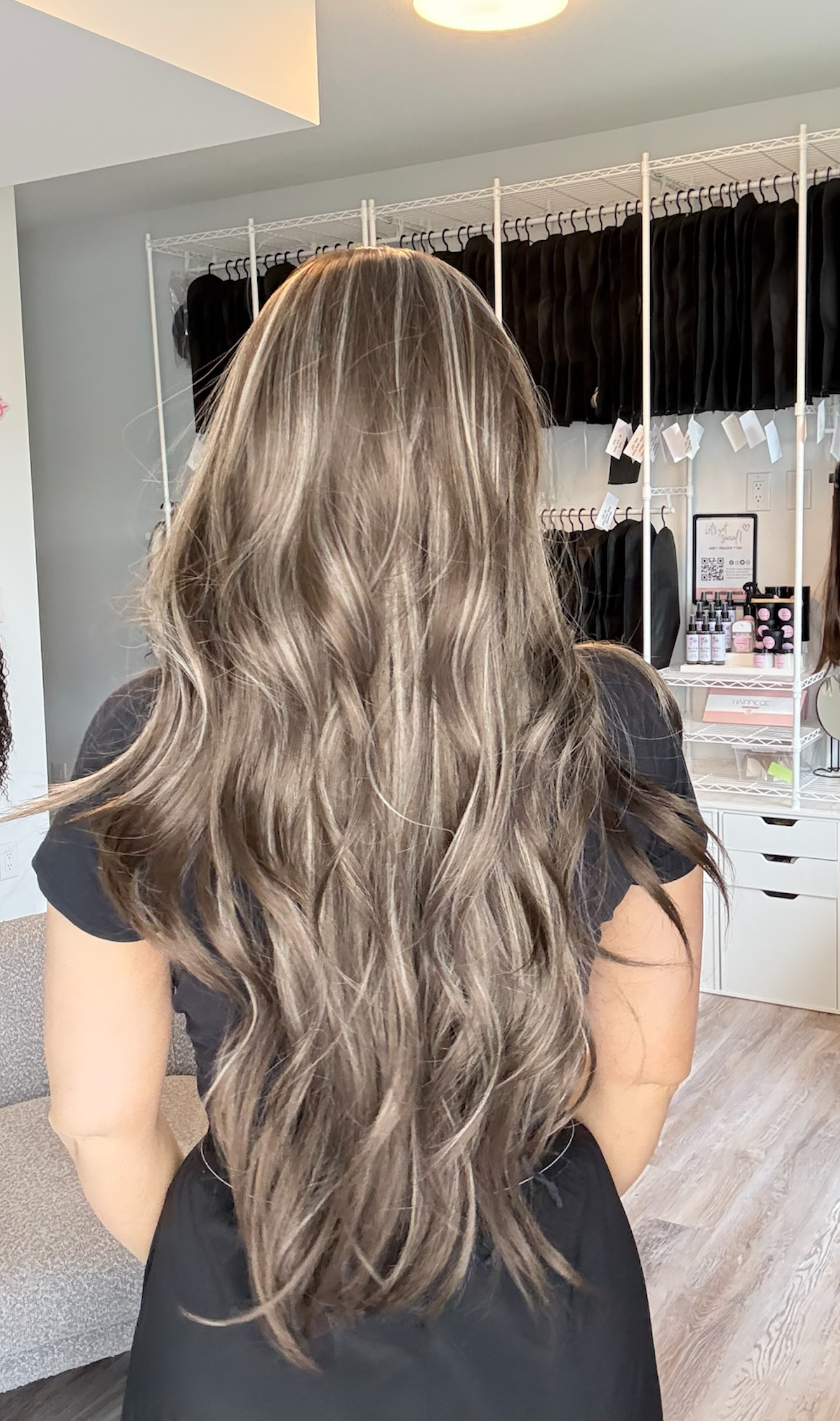 Bella 13x6 | Perruque lace front avec dentelle suisse | 76 cm | Brun mélangé dimensionnel
