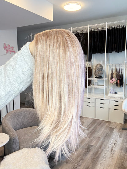 Jessie– 13x6 Lace Front Wig | 18” | Cool Beige Ash Blonde