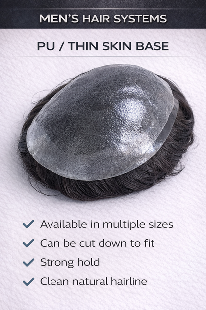 MEN’S PU (THIN SKIN) HAIR SYSTEM