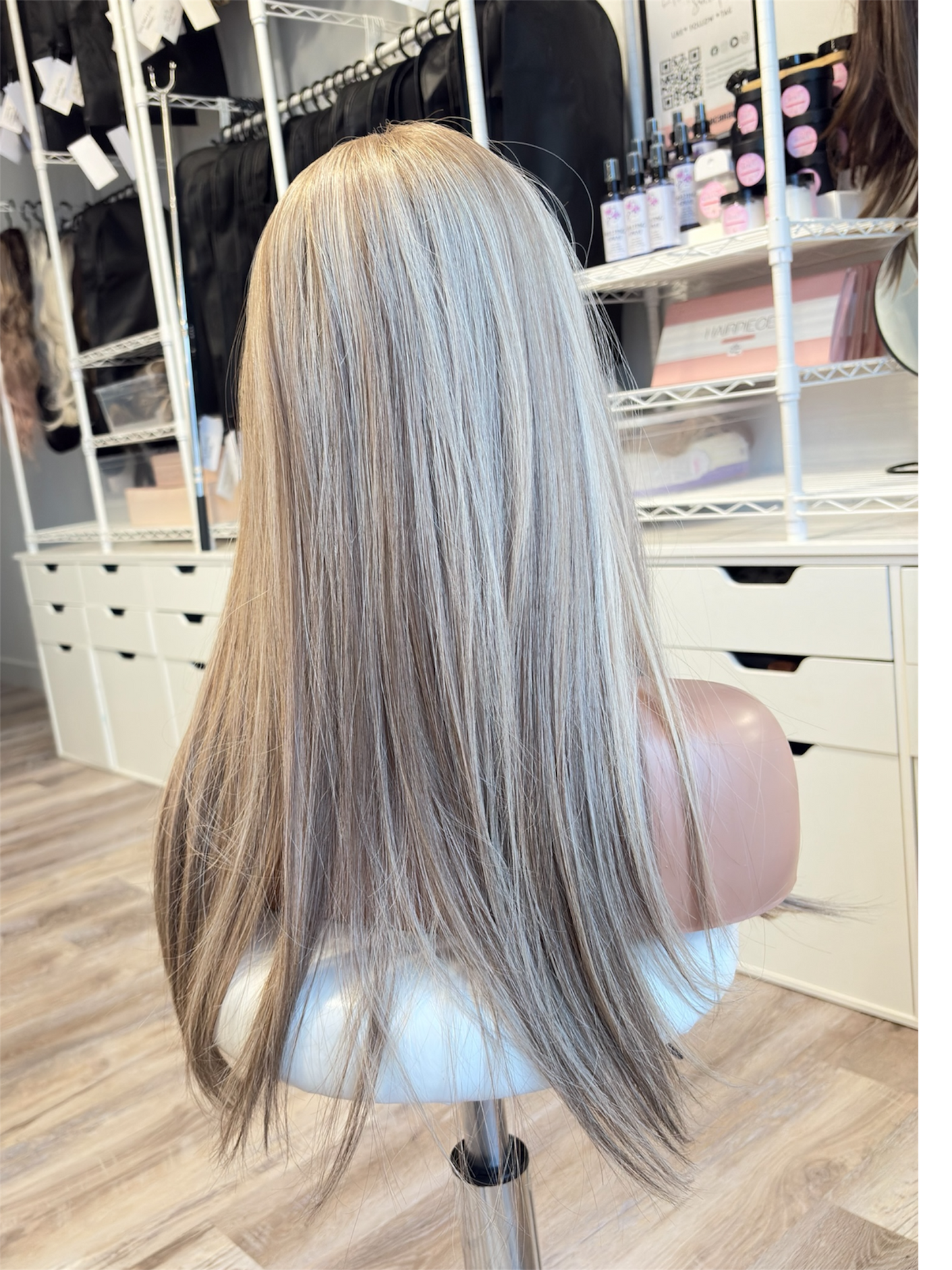 Rhonda – 6x7 Silk Top Human Hair Topper | 22” | Color Light Brown & Blonde | Luxury Jewish Kosher Hair