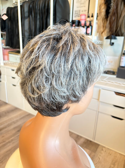 Gabor Short Grey & Black Wig | The Wig Vault