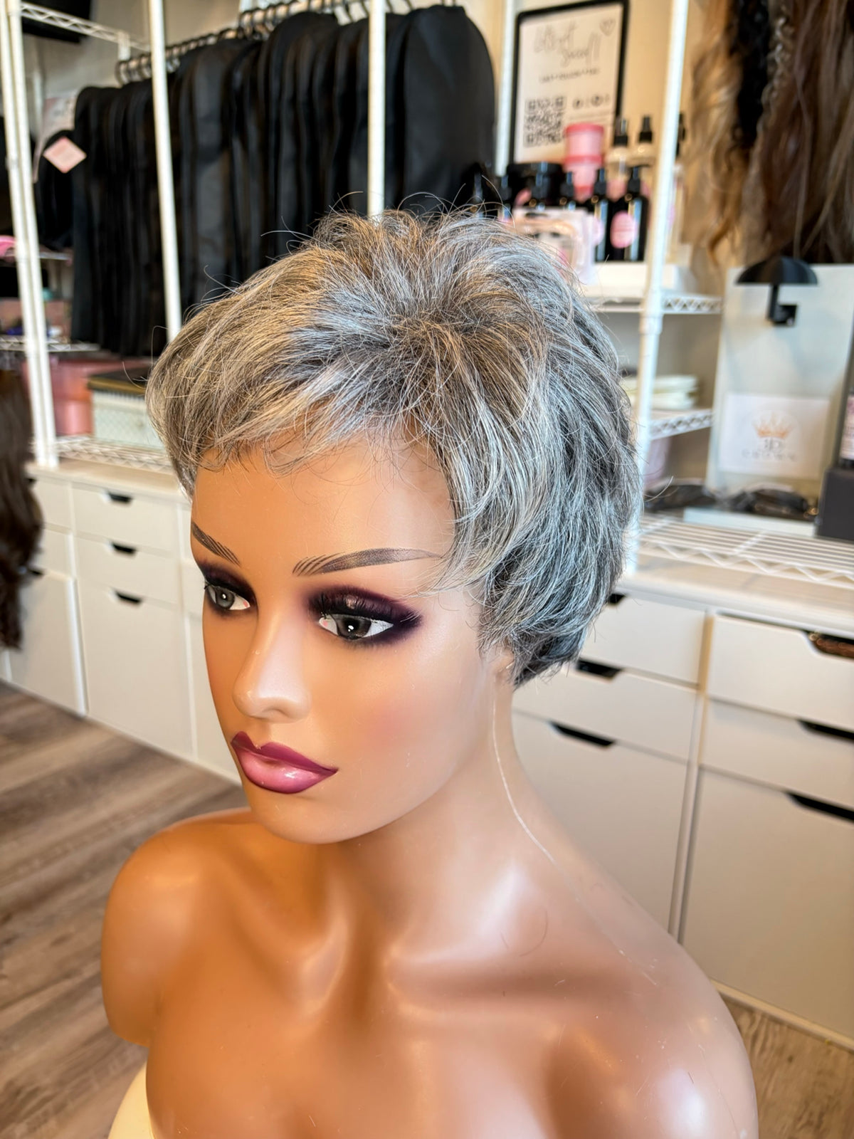Gabor Short Grey & Black Wig | The Wig Vault