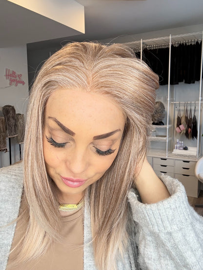 Jessie– 13x6 Lace Front Wig | 18” | Cool Beige Ash Blonde