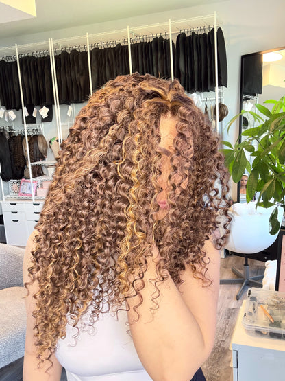 Honey | Curly 13x3.5 Lace Front Wig | 25” | Ready to Ship from Alberta, Canada