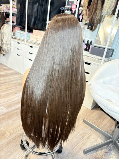 BT-4 | 31” Silky Straight Brunette Headband Wig | ONE OF ONE