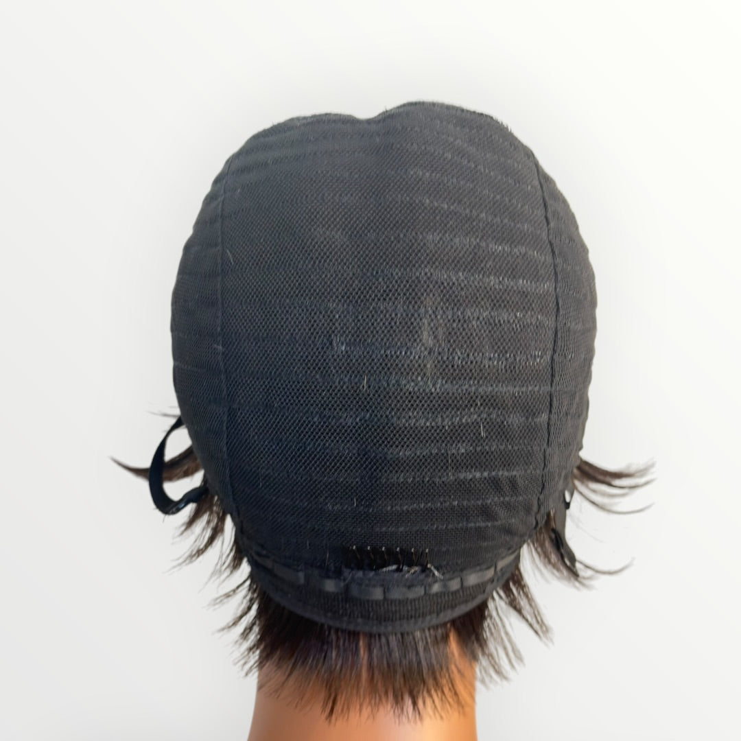 Style 30 - Wig Vault | Closed Cap Pixie | Short Blonde with Dark Root