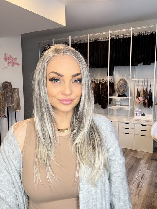 Phantom – 13x6 Lace Front Wig | 24–25” | Cool-Toned Silver Blend