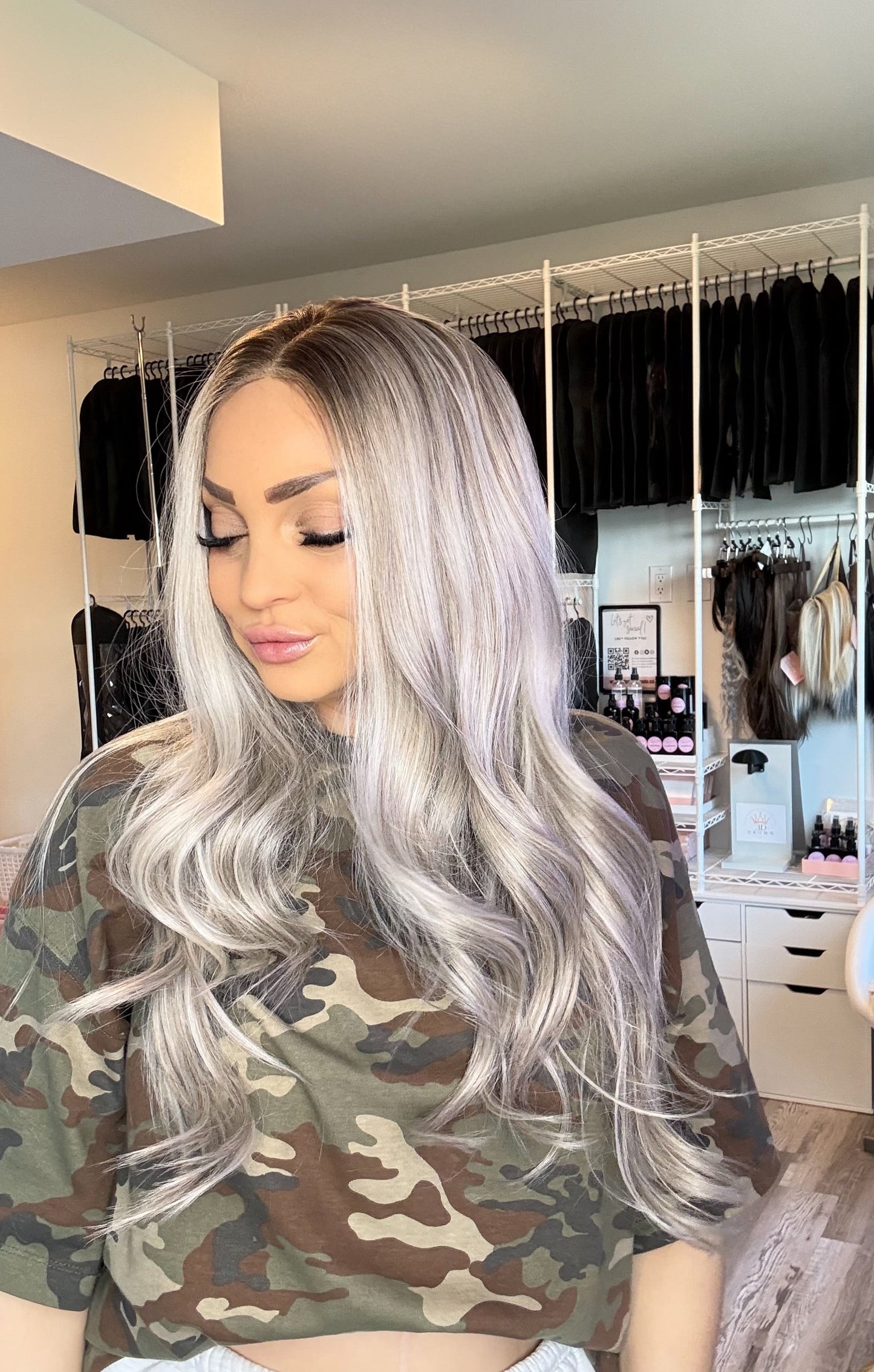 Rogue | Ash Blonde Rooted 13×4 Lace Front Wig