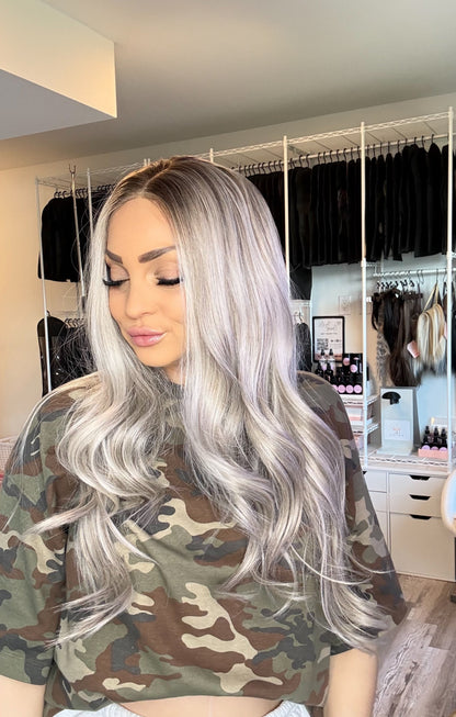 Rogue | Ash Blonde Rooted 13×4 Lace Front Wig