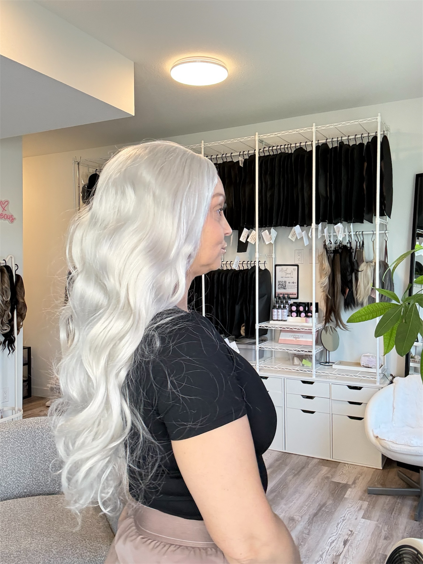 Snow | 13x4 Lace Front Wig | 28” | Icy Platinum White