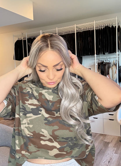 Rogue | Ash Blonde Rooted 13×4 Lace Front Wig