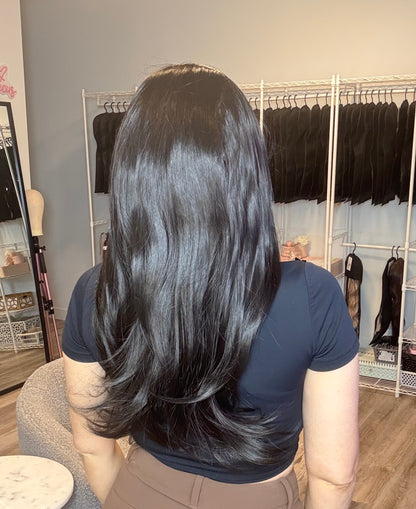 Layer Black Lace Front Wig