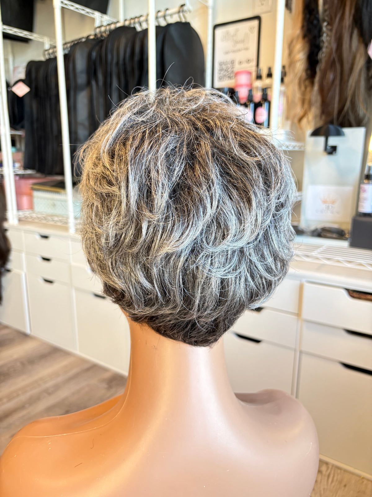 Gabor Short Grey & Black Wig | The Wig Vault