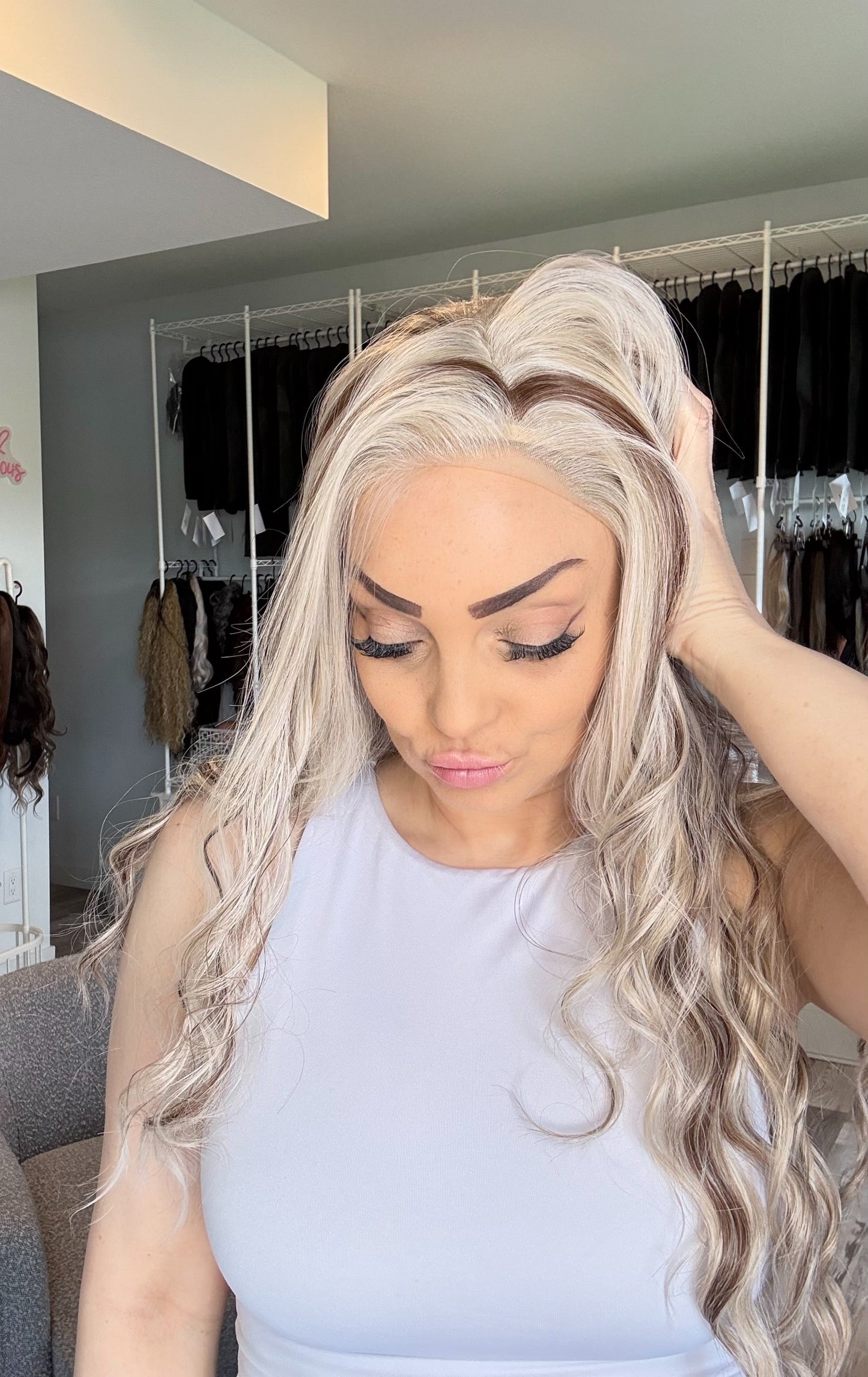Rosie | Blonde & Brunette Blend | 13x6 Lace Front Wig | Customizable Length