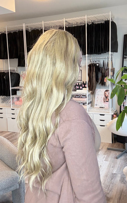 Jeanne 28–30” Blonde Wavy Headband Wig | One of One Wigs Canada