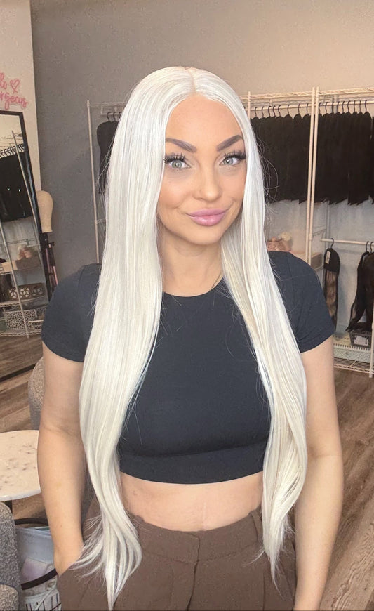 Long Bright Blonde Straight Wig