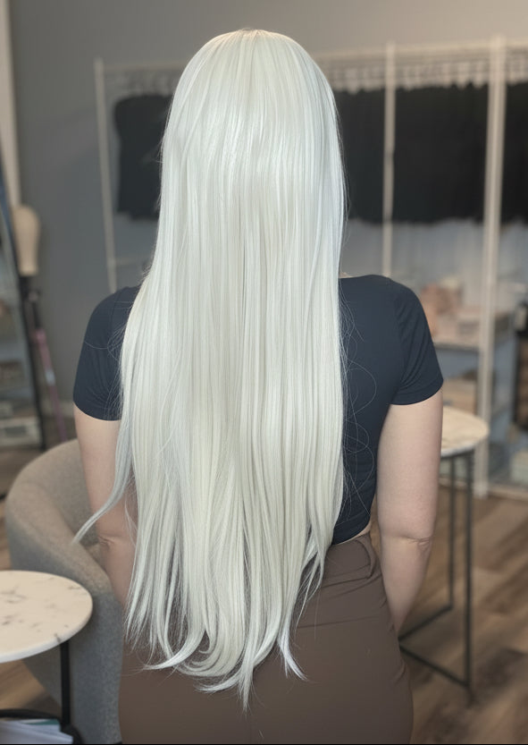 Long Bright Blonde Straight Wig