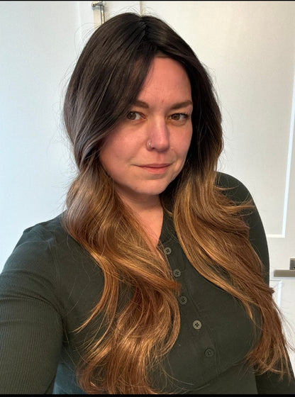 Capri - 4x4 Monofilament Top Wig | 28” | Sun-Kissed Brunette Balayage