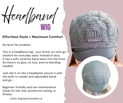 Ebony – Headband Wig | 28” | Soft Black | Now Available in Straight or Wavy image 5