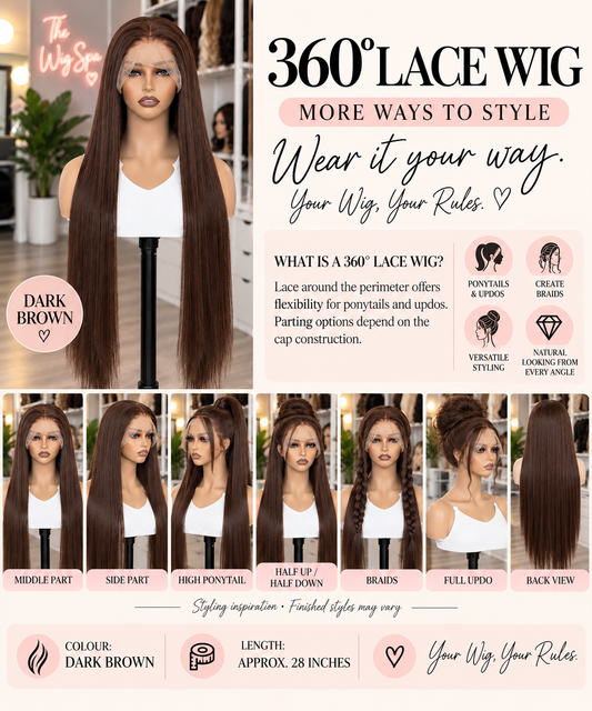 Coco | Medium Brown 360° Lace Wig | 28” | Pre-Order | Wigs Canada