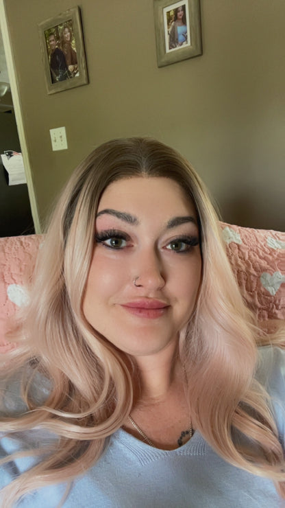 Rosalie -13x6 Swiss Lace Front Wig | 23” | Blush Blonde Melt