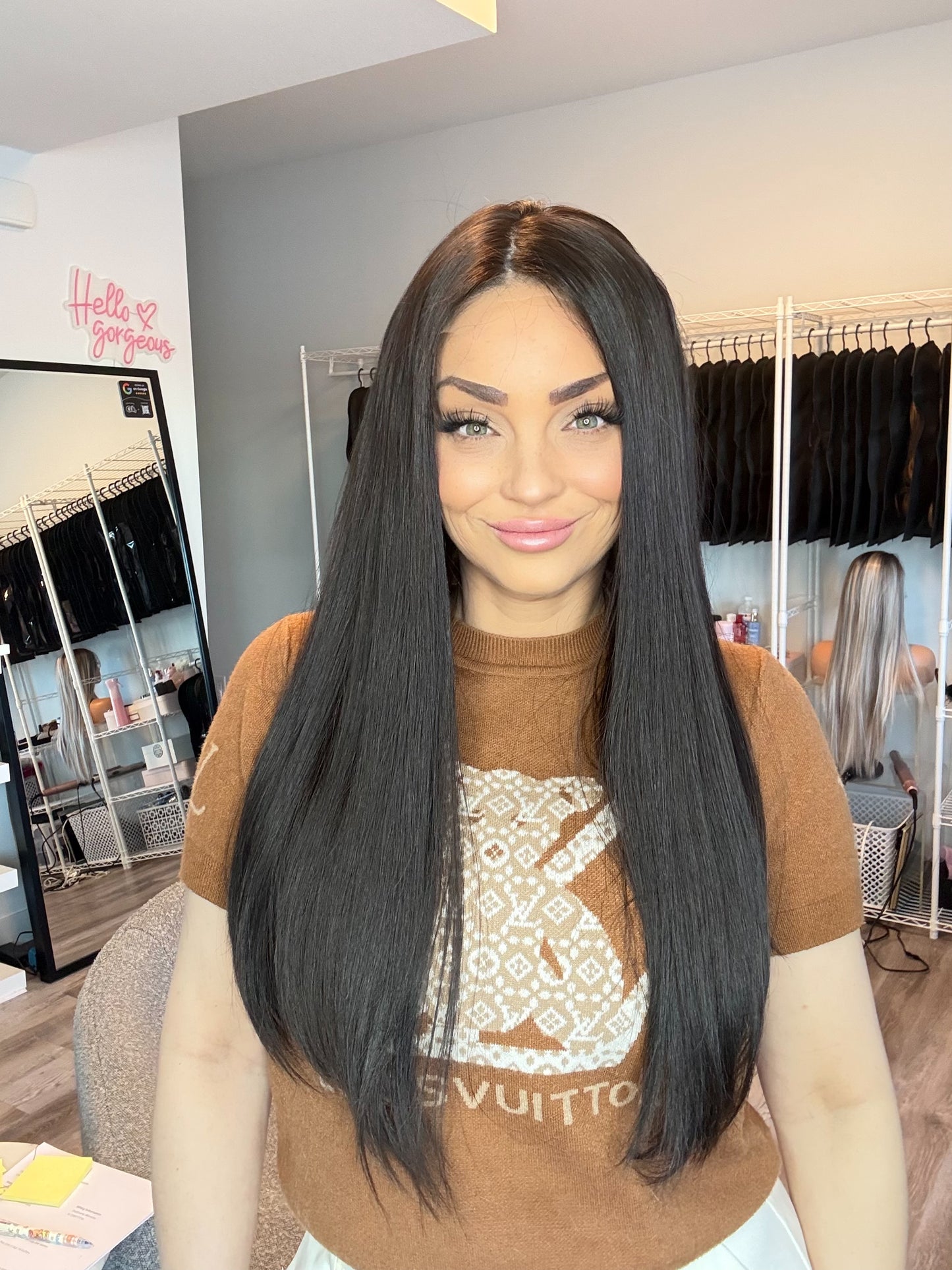 Luxe Human Hair Topper | 24” | 9x9 Base | Natural Black (1B)