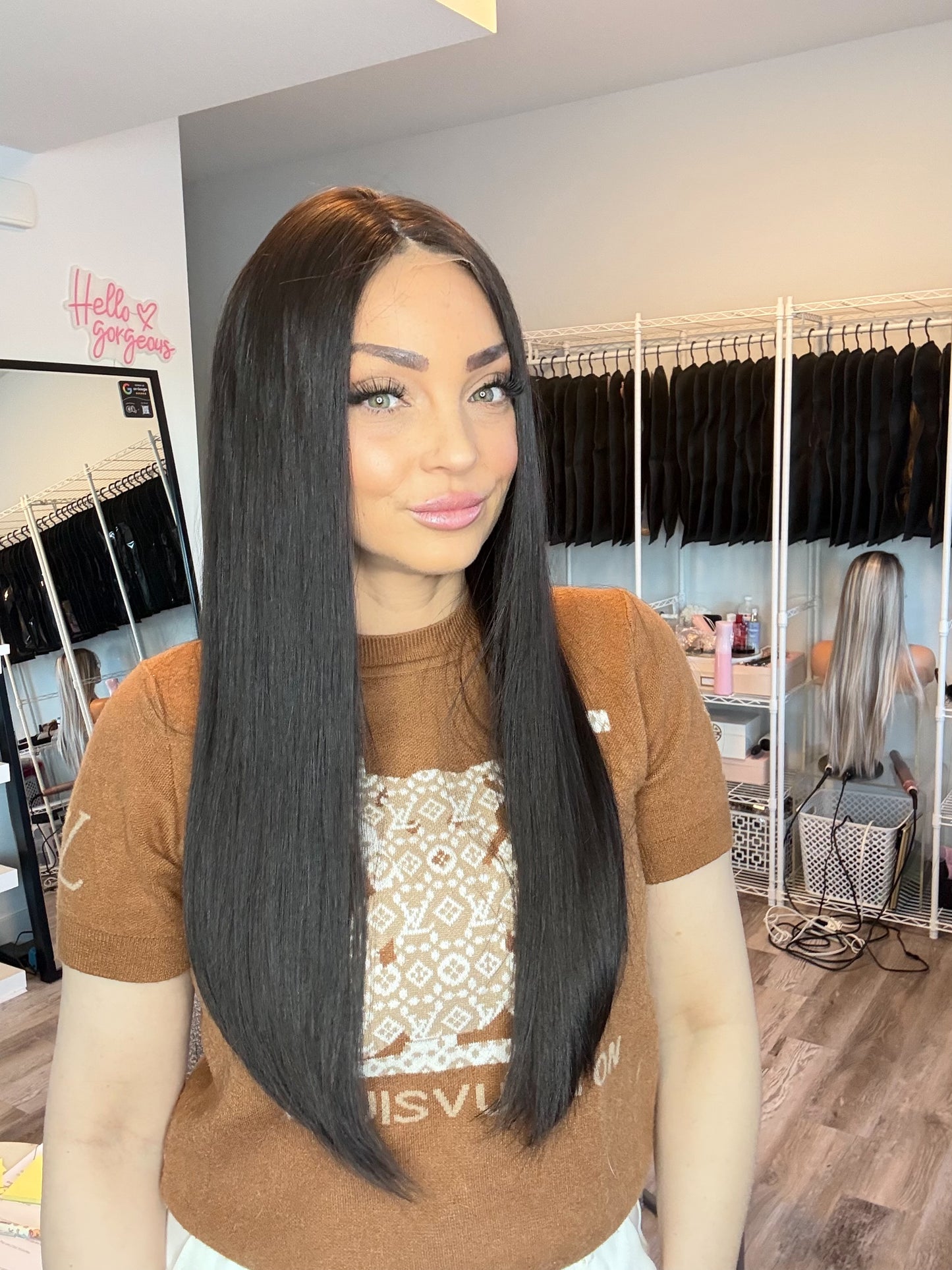 Luxe Human Hair Topper | 24” | 9x9 Base | Natural Black (1B)