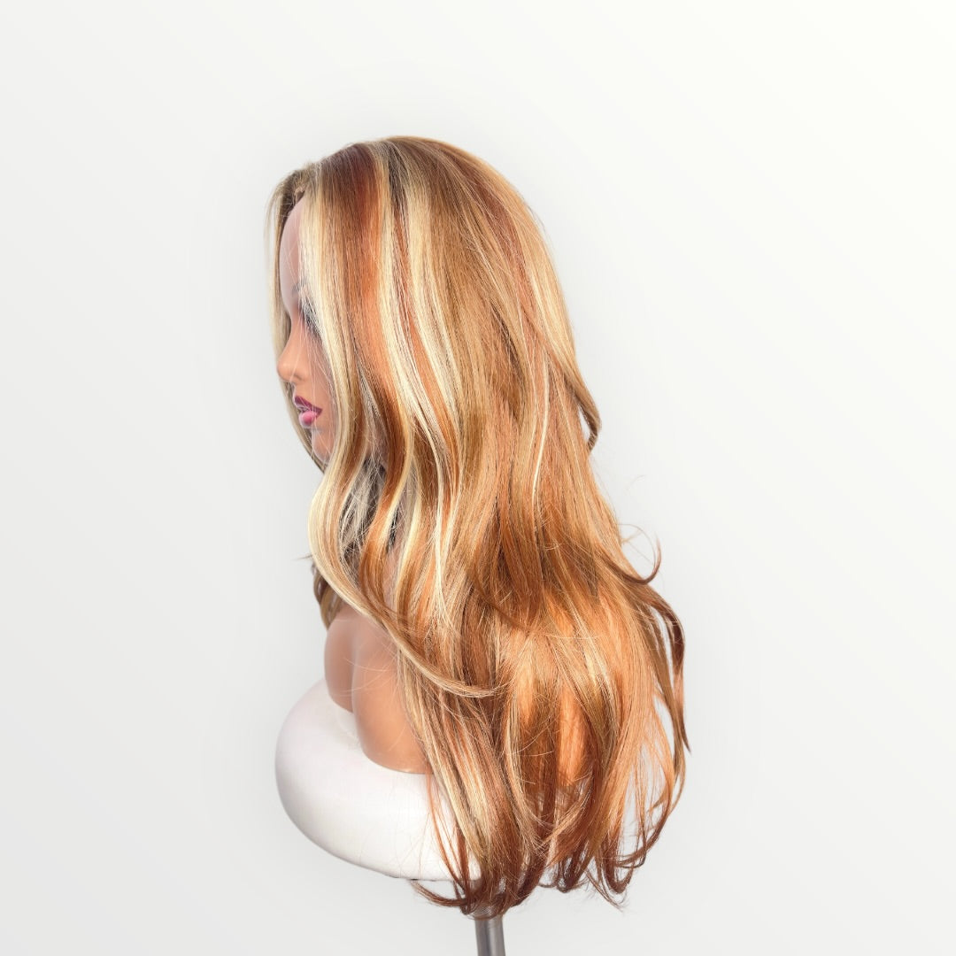 Wig Vault: Style #4 | Tatum Luxe 2.0 | Copper Blend Highlight | 25” | 13x6 Lace Front