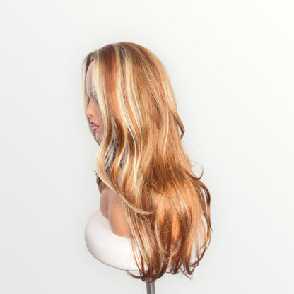 Wig Vault: Style #4 | Tatum Luxe 2.0 | Copper Blend Highlight | 25” | 13x6 Lace Front