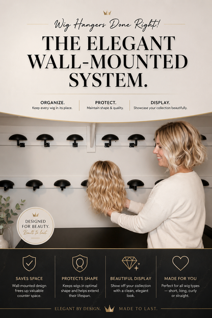 3D Printed Wall-Mounted Wig Stand