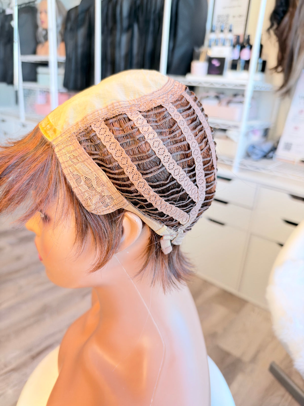 Wig Vault: “DG/ 1” - Short Red Pixie with Silk Top | Pre-Loved | Wigs Canada