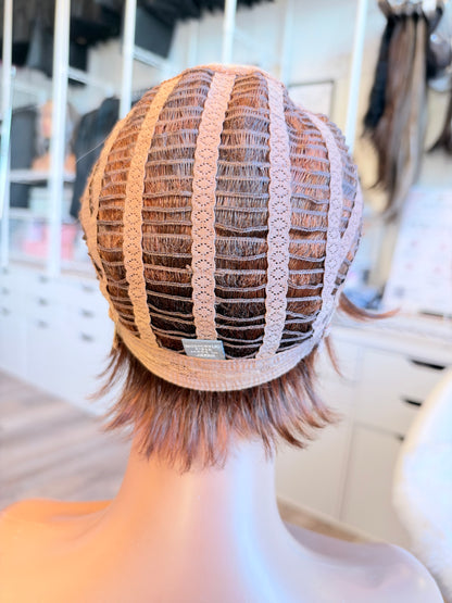 Wig Vault: “DG/ 1” - Short Red Pixie with Silk Top | Pre-Loved | Wigs Canada