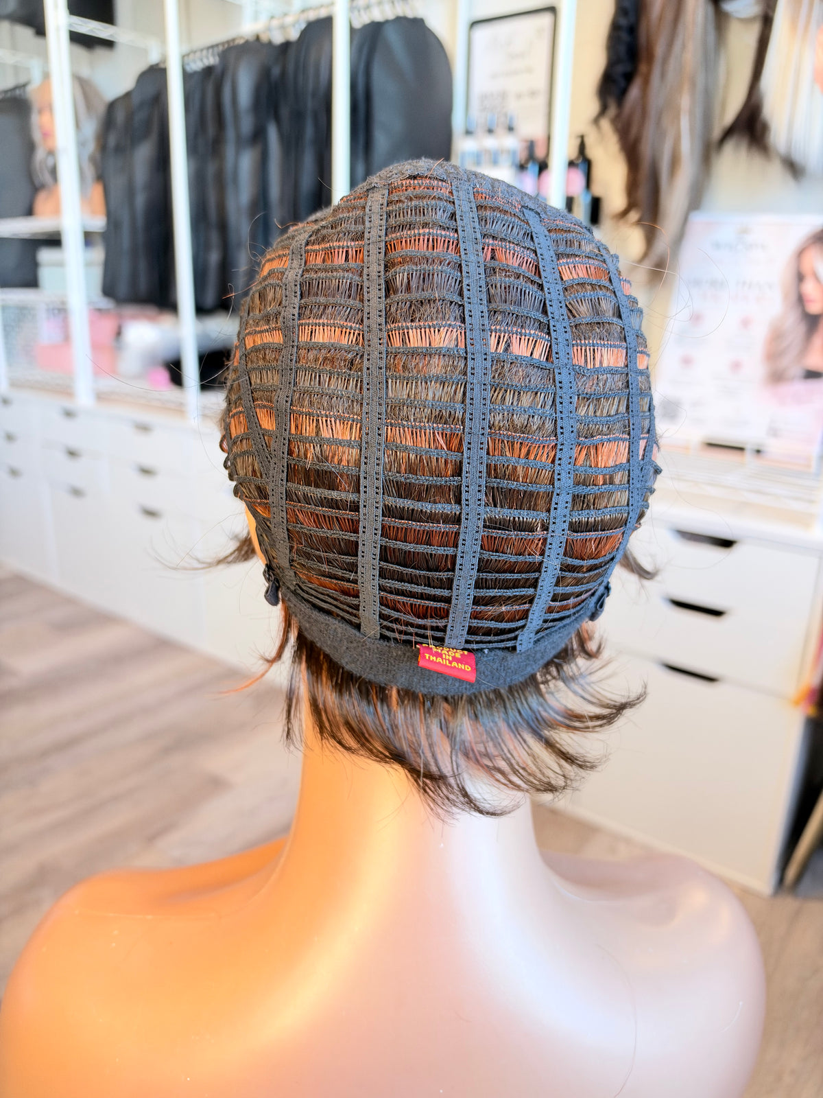 Wig Vault: “DG/ 3” - Short Brown-Red Bob with Copper Tones | Pre-Loved | Wigs Canada