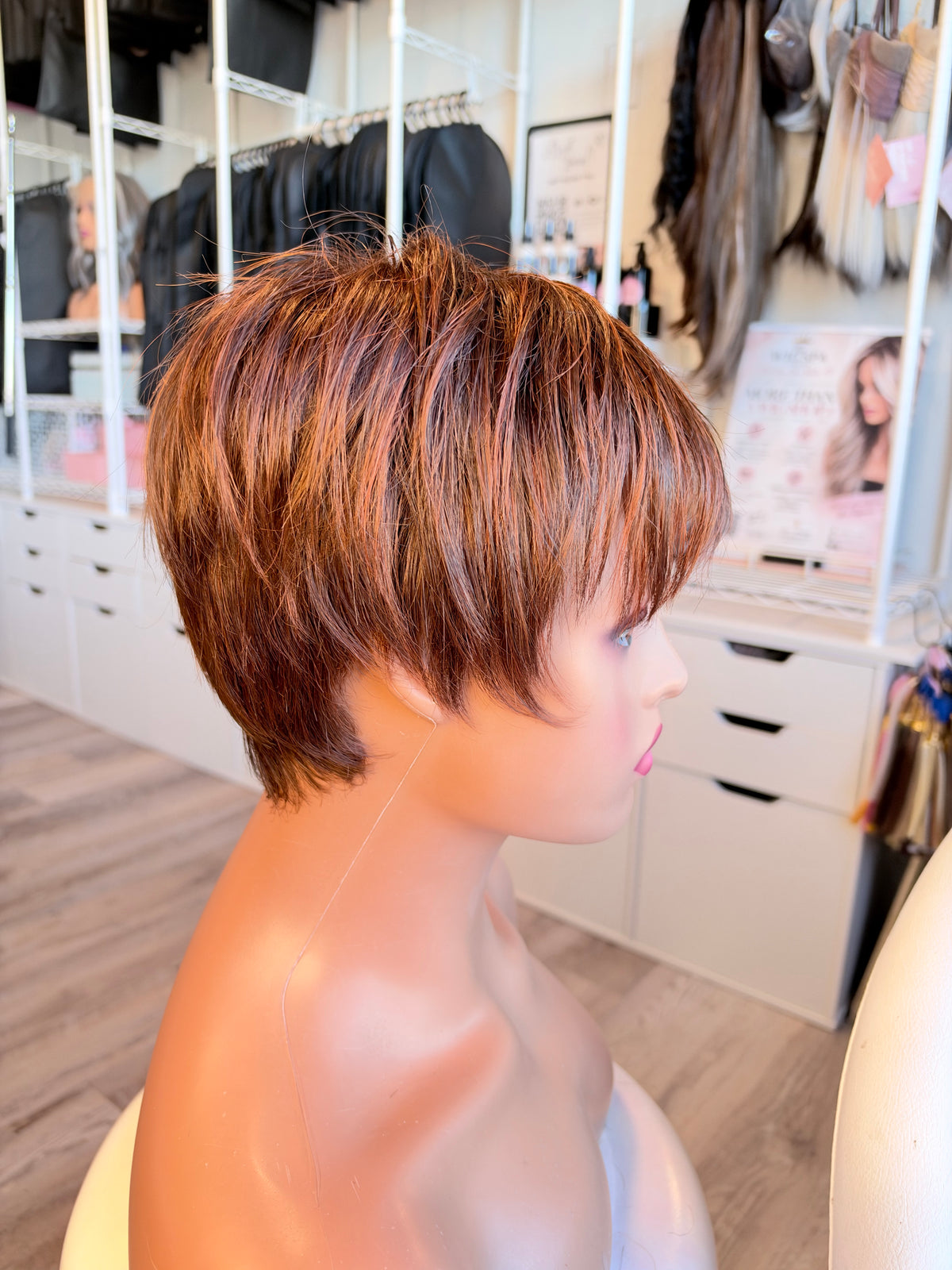 Wig Vault: “DG/ 4” - Short Red-Brown Bob with Lace Front | Pre-Loved | Wigs Canada