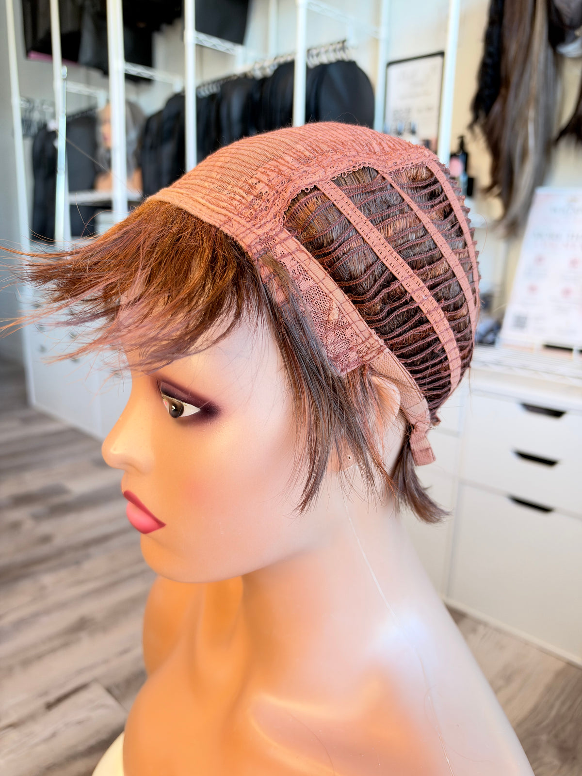 Wig Vault: “DG/ 4” - Short Red-Brown Bob with Lace Front | Pre-Loved | Wigs Canada
