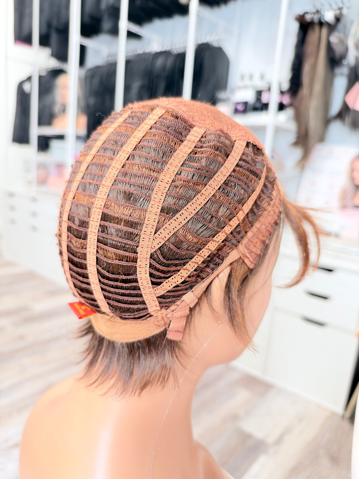 Wig Vault: “DG/16” - Short Brown Pixie Bob with Copper Tones | Pre-Loved | Wigs Canada
